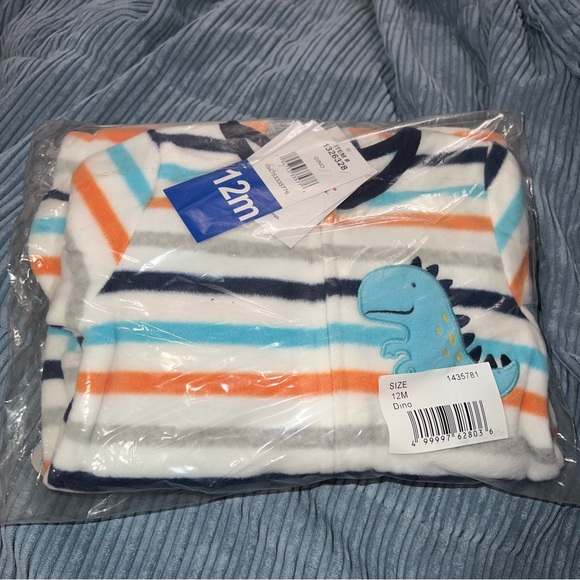 Absorba Kids' 2-pack Fleece Blanket Sleeper Dinosaurs 🦕 🦖12M - Picture 1 of 8